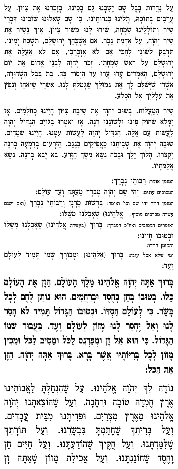 ברכת-המזון ברכת המזון